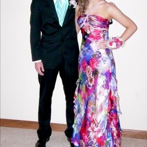 Multicolor Floral Formal Dress